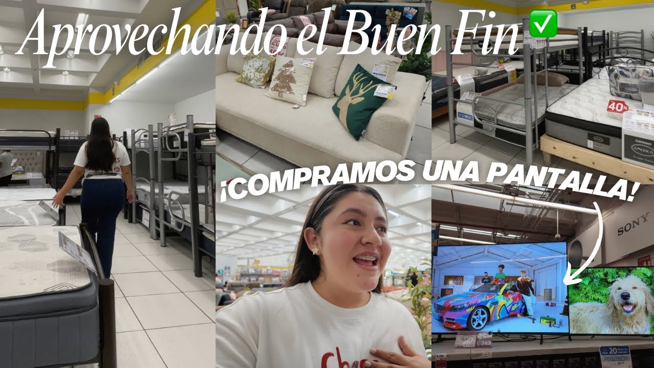 Amueblando nuestro hogar 🏡 compramos un colchón y una pantalla en el buen fin ✅ 