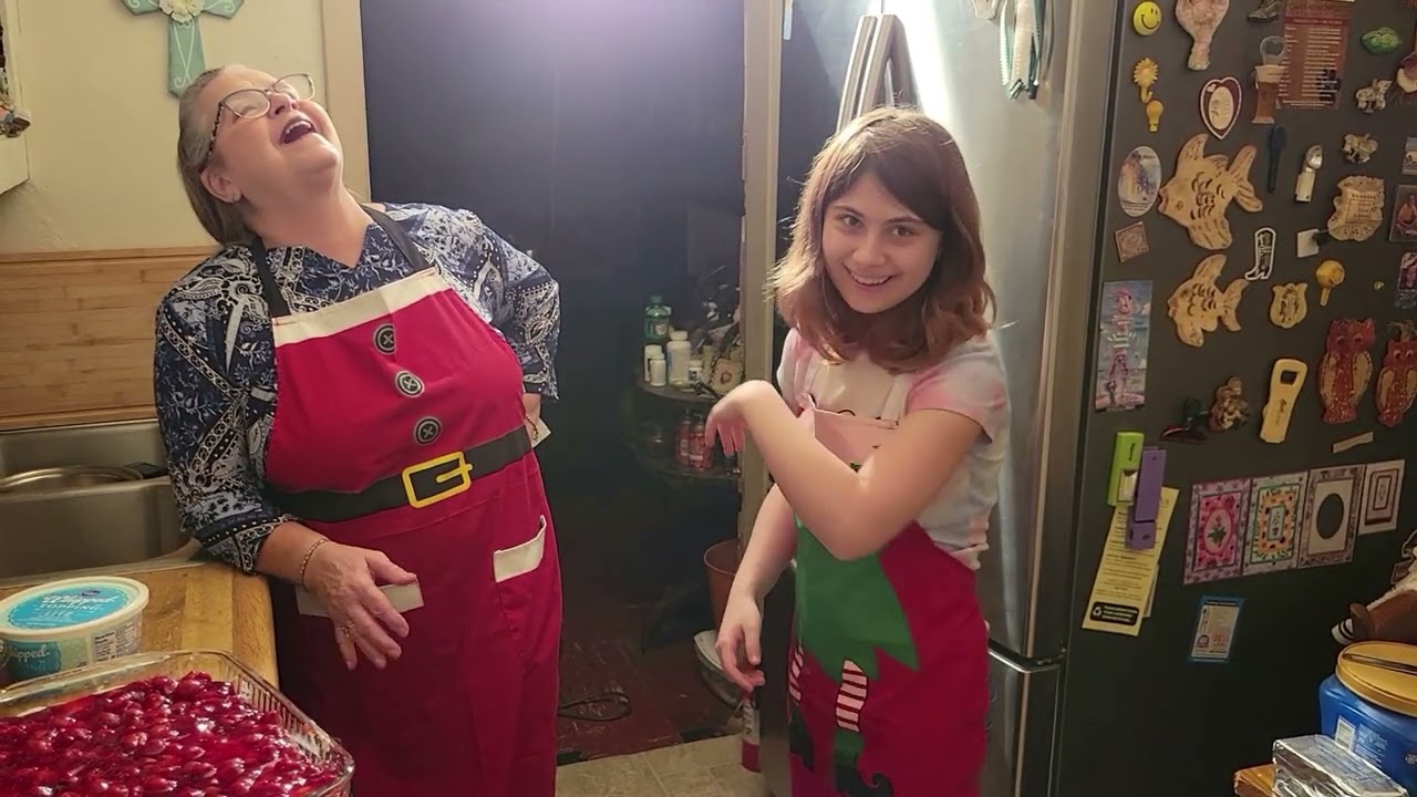 Appalachian cooking with Brenda & Sadie. cherries in the snow.