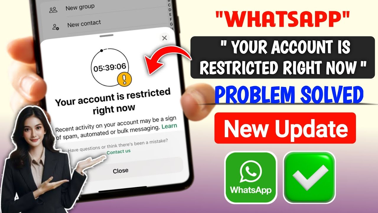 Проблема с вашей учетной записью в WhatsApp временно заблокирована || Решение проблемы с заблокир...