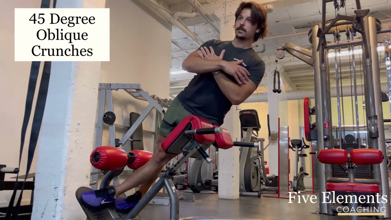 45 Degree Oblique Crunches