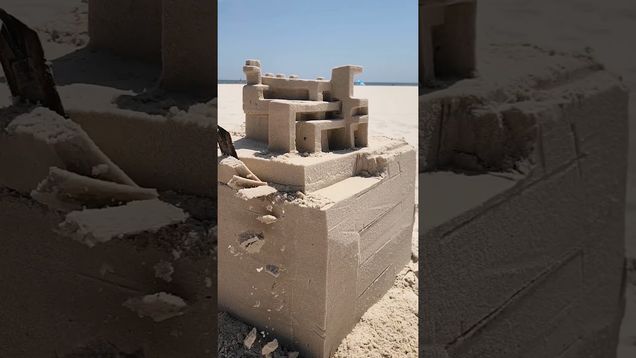 🔊 #sand #sandcastle #sandsculpture #sandart #asmr #satisfying #sculpture #oddlysatisfying #sandasmr
