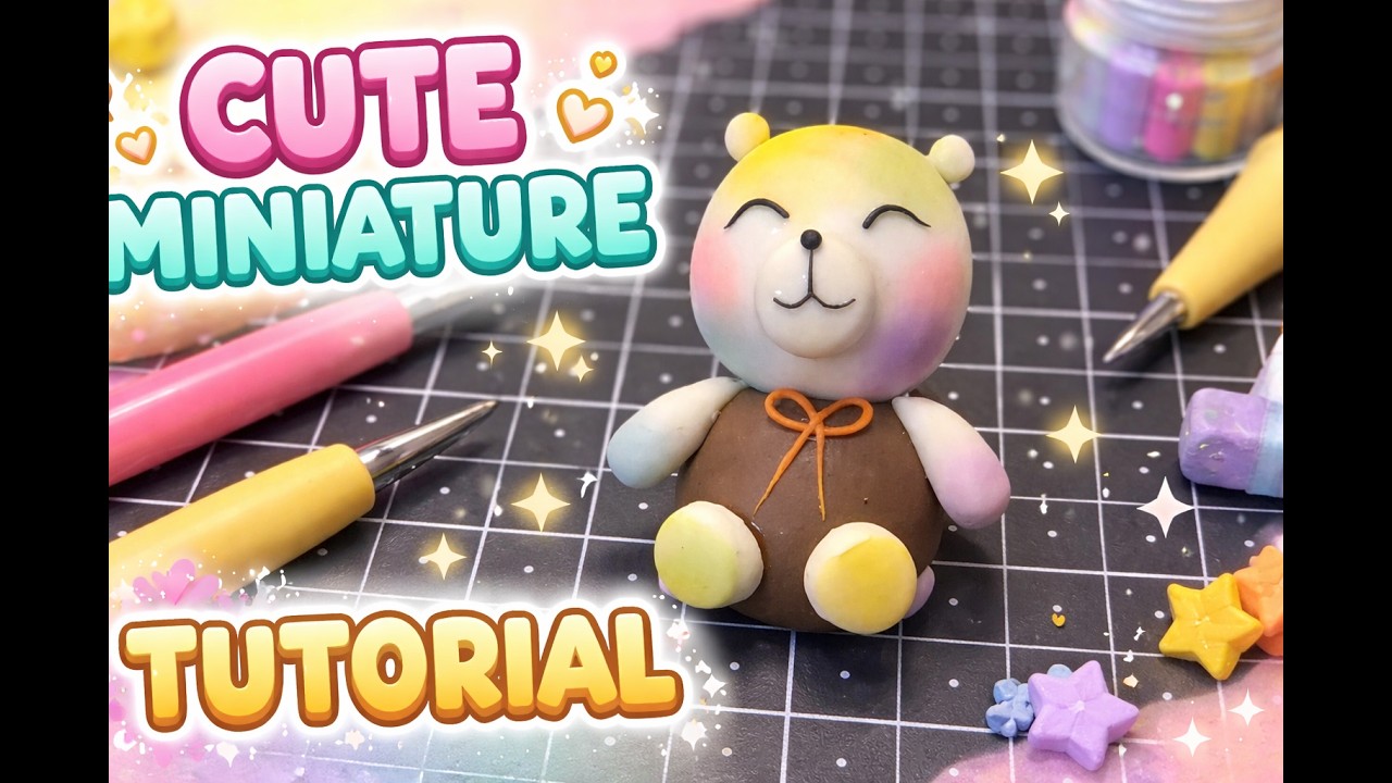 DIY Pastel Rainbow Bear 🌈🧸| Holi Special Edition Charm #art #clayart
