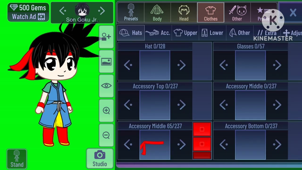 How to make Son Goku Jr. in Gacha Club tutorial