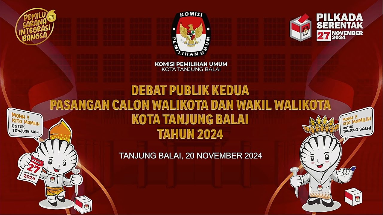 LIVE DEBAT PUBLIK KEDUA PASANGAN CALON WALIKOTA DAN WAKIL WALIKOTA KOTA TANJUNG BALAI TAHUN 2024