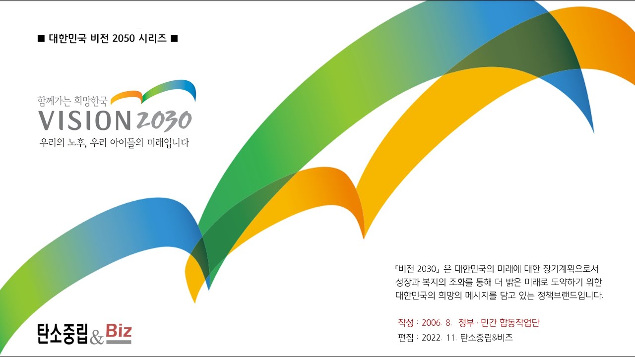 [비전 2050 시리즈]  참여정부의 「비전2030-함께 가는 희망한국」, 2050년은 지금부터 준비해야 합니다.