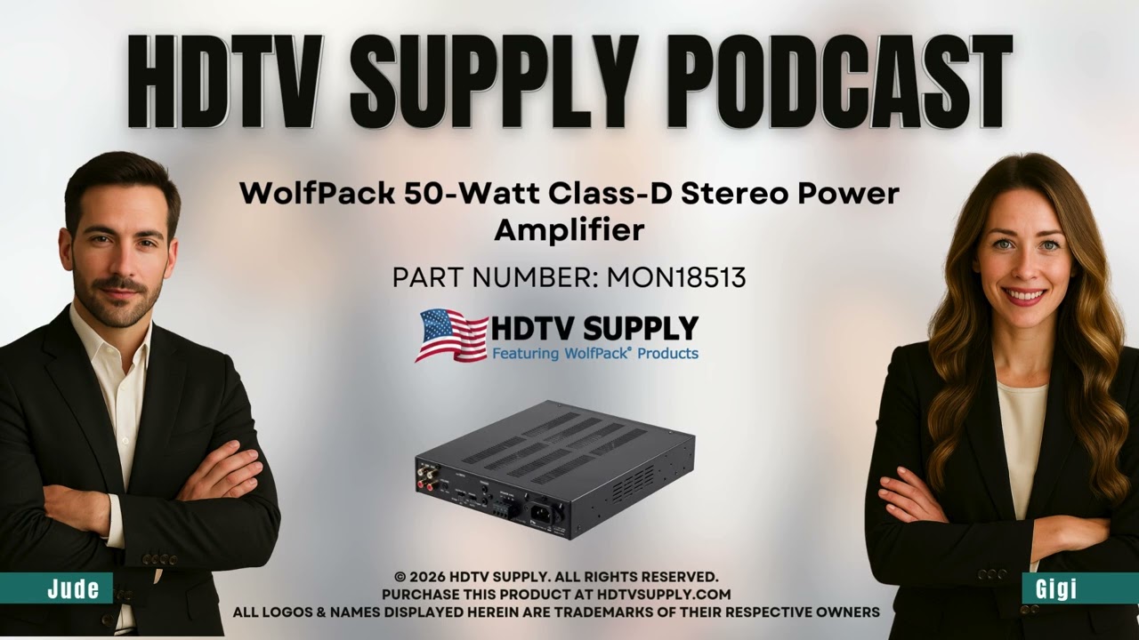 WolfPack 50-Watt Class-D Stereo Power Amplifier