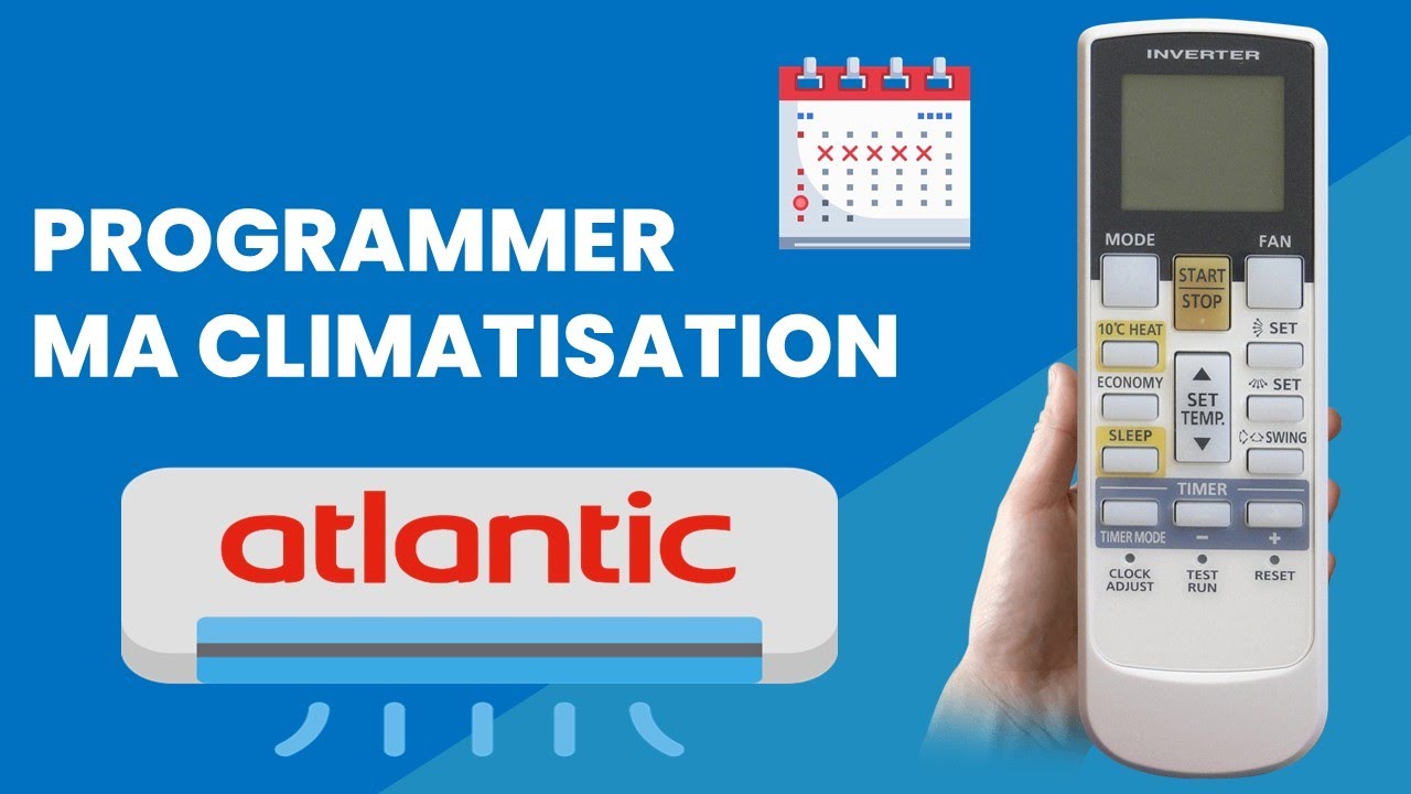 Comment programmer ma climatisation réversible murale Atlantic Fujitsu R410A ?