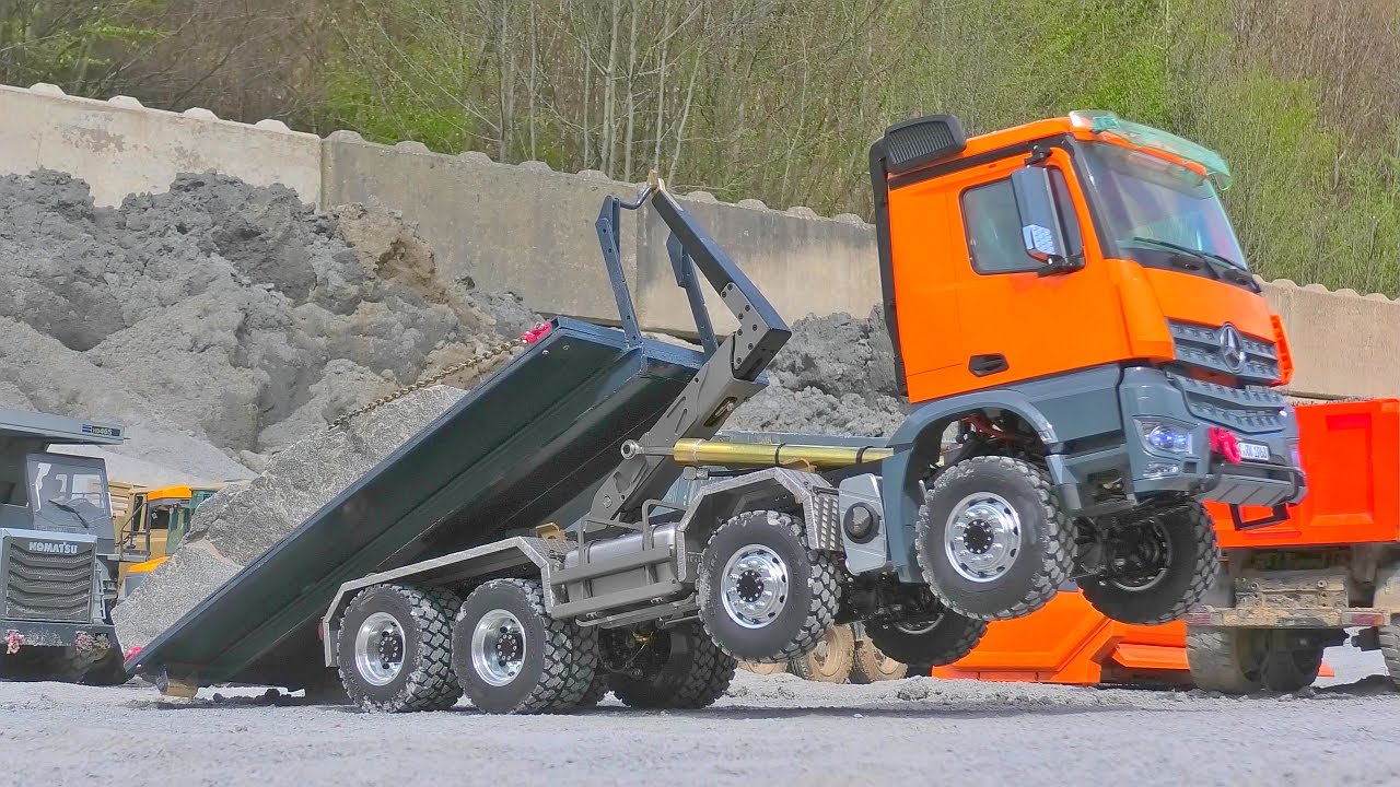 RC Mining Extreme!🔥 Hitachi ZW370 & Komatsu HD405 am Limit – Arocs 6x6 Monsterladung!💥