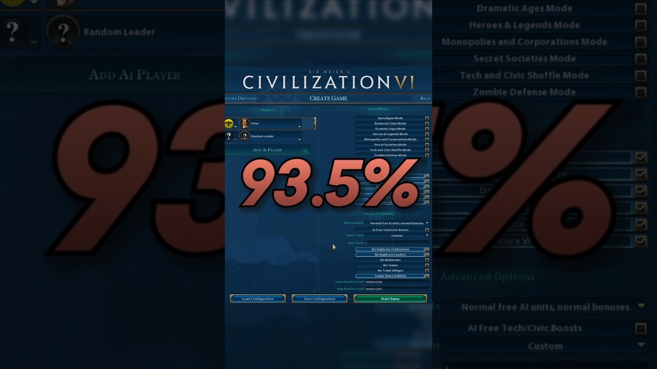 Beating Civ 6 on Deity Difficulty in a Single Turn
