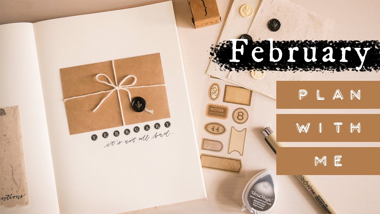 February Bullet Journal Cover Page & Wax Sealing | Vintage Letters Theme