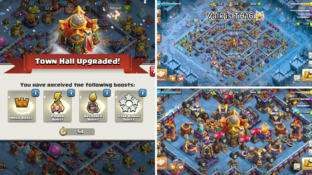 Valkyrie made it to TH16 🙀 my guide/ upgrade spree, second account 😸