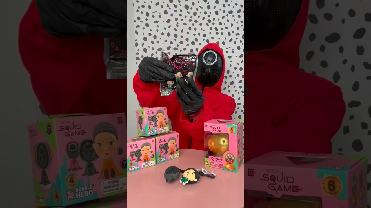 [ASMR] ULTIMATE *SQUID GAME* MYSTERY TOY UNBOXING!!🫢🦑❌ (GOLD PIGGIES, FIDGETS, BAGS ETC!😱) #Shorts