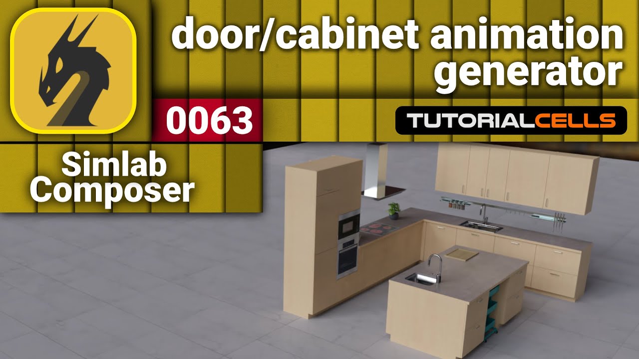 0063. door & cabinet animation generator in simlab composer
