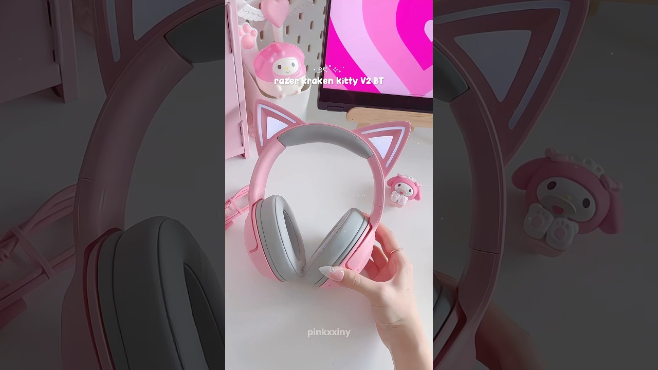 razer kraken kitty V2 BT ♡ #cute #kawaii #pink #razer #shorts #aesthetic