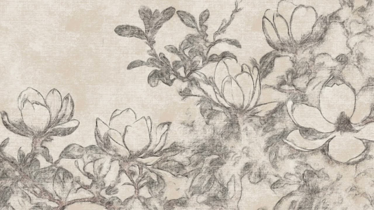 Neutral Floral TV Art • Beige Flower Slideshow • Art for your TV