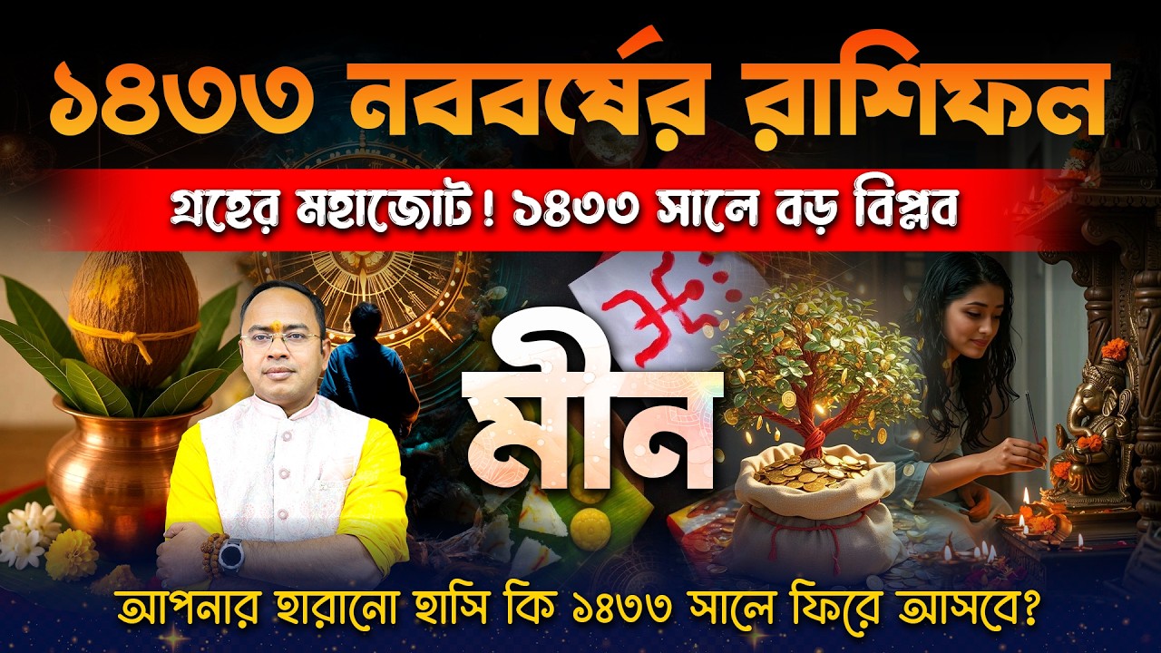মীন রাশি ১৪৩৩ কেমন যাবে? | Meen Rashi 1433 Bengali Horoscope | ভাগ্য কি এবার তুঙ্গে? Santanu Dey
