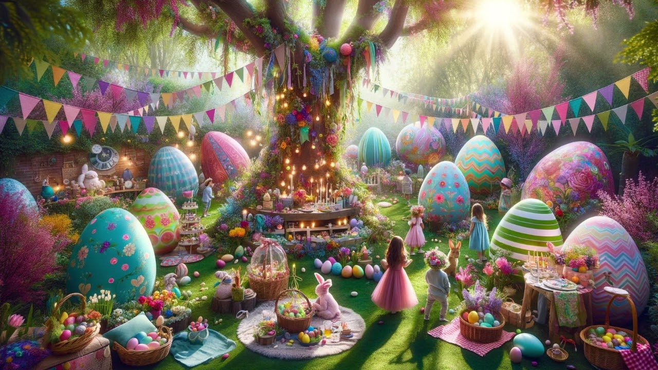 Easter Garden Party Scenes - Happy Upbeat Jazz Music Playlist - Relaxing Good Mood Vibes