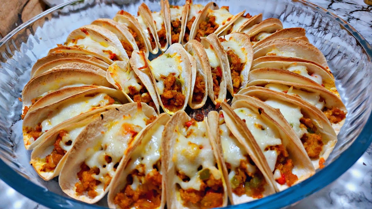 ميني طاكوس بحشوة رهيبة بالكفتة صاوبيه للفطور في دقائق أيحماقو عليه وليداتك 🌮🌮😋