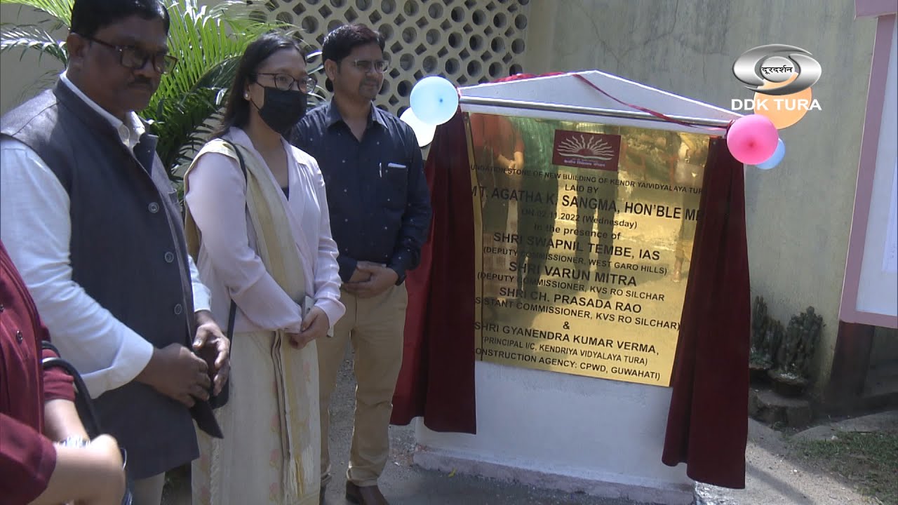 FOUNDATION STONE LAYING CEREMONY OF NEW BUILDING OF KENDRIYA VIDYALAYA TURA