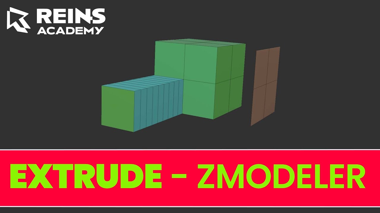 EXTRUDE - Polygon Action - ZModeler - ZBrush Tutorial 🎨