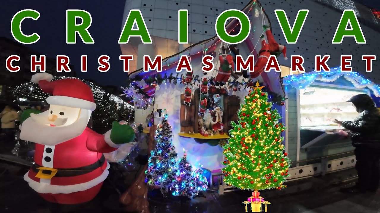 Christmas Market 2023 🎄 Craiova, Romania Night Virtual Tour 4K