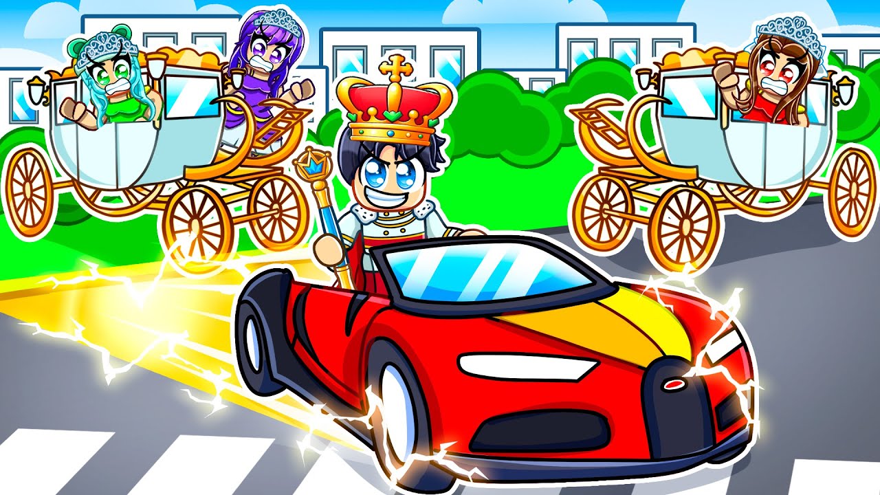 KING CAR SPEEDRUNNER vs QUEEN HUNTERS In DRIVING EMPIRE! (Roblox)