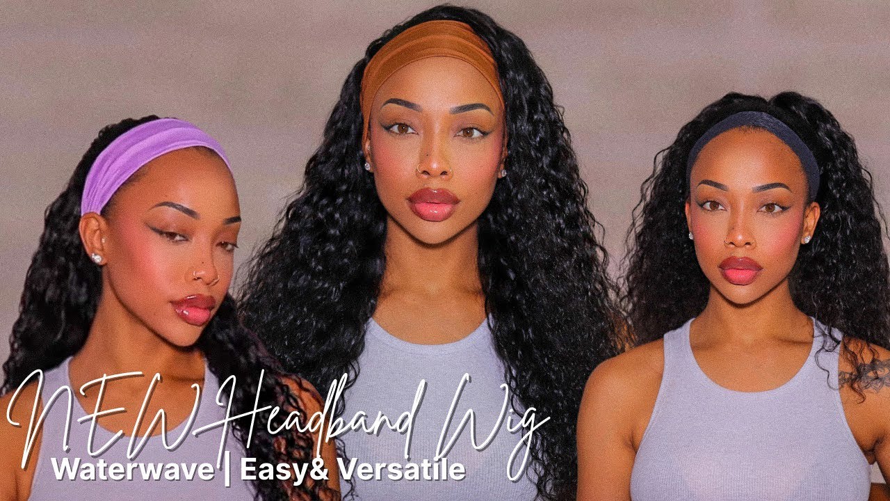 The Most Effortless Wig Ever?! 3 Easy Styles | NEW & Improved Water Wave Headband Wig ft. Unice