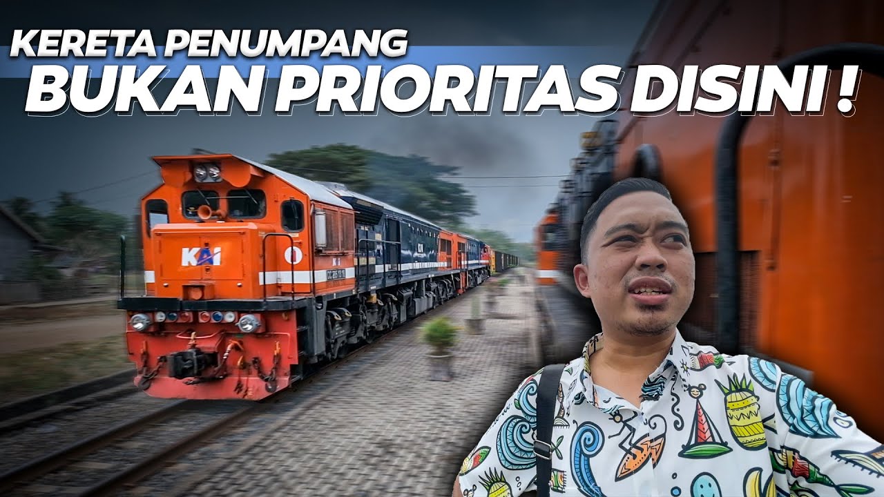 TELAT SUDAH BIASA! KERETA API PENUMPANG BUKAN PRIORITAS DI SINI | Trip KA Rajabasa ke Palembang