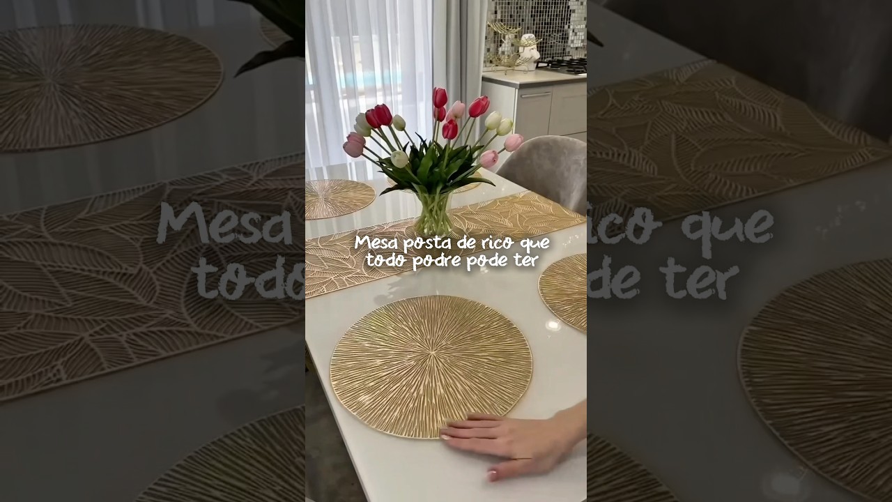 Mesa posta de rica que todo pobre pode ter #mesaposta #dicasparacasa #mesapostacomamor