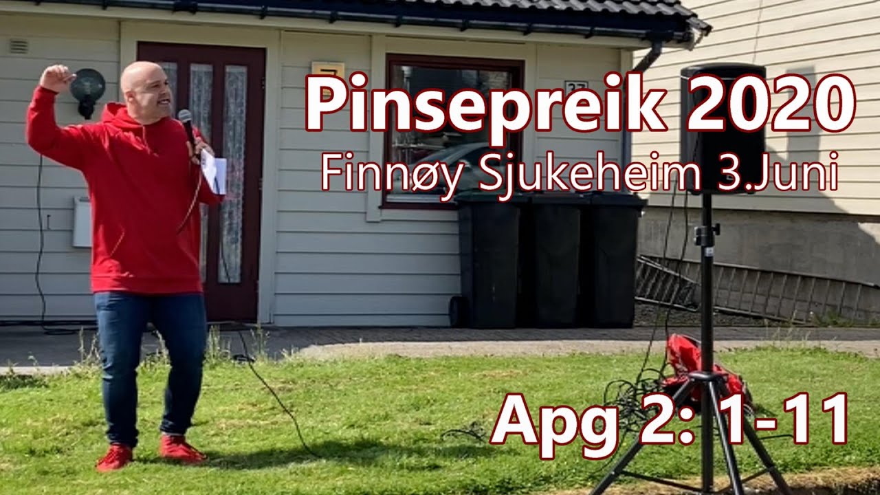Pinsepreike 2020 | Ved Finnøy Sjukeheim | Utendørsmøte 3. Juni 2020 | Terje Engstrøm