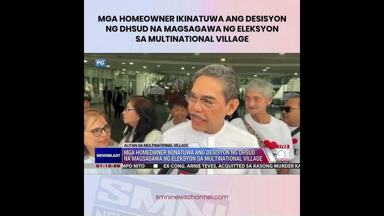 ICYMI: Pinapurihan ang DHSUD sa proactive effort at maayos na HOA election sa Multinational Village.