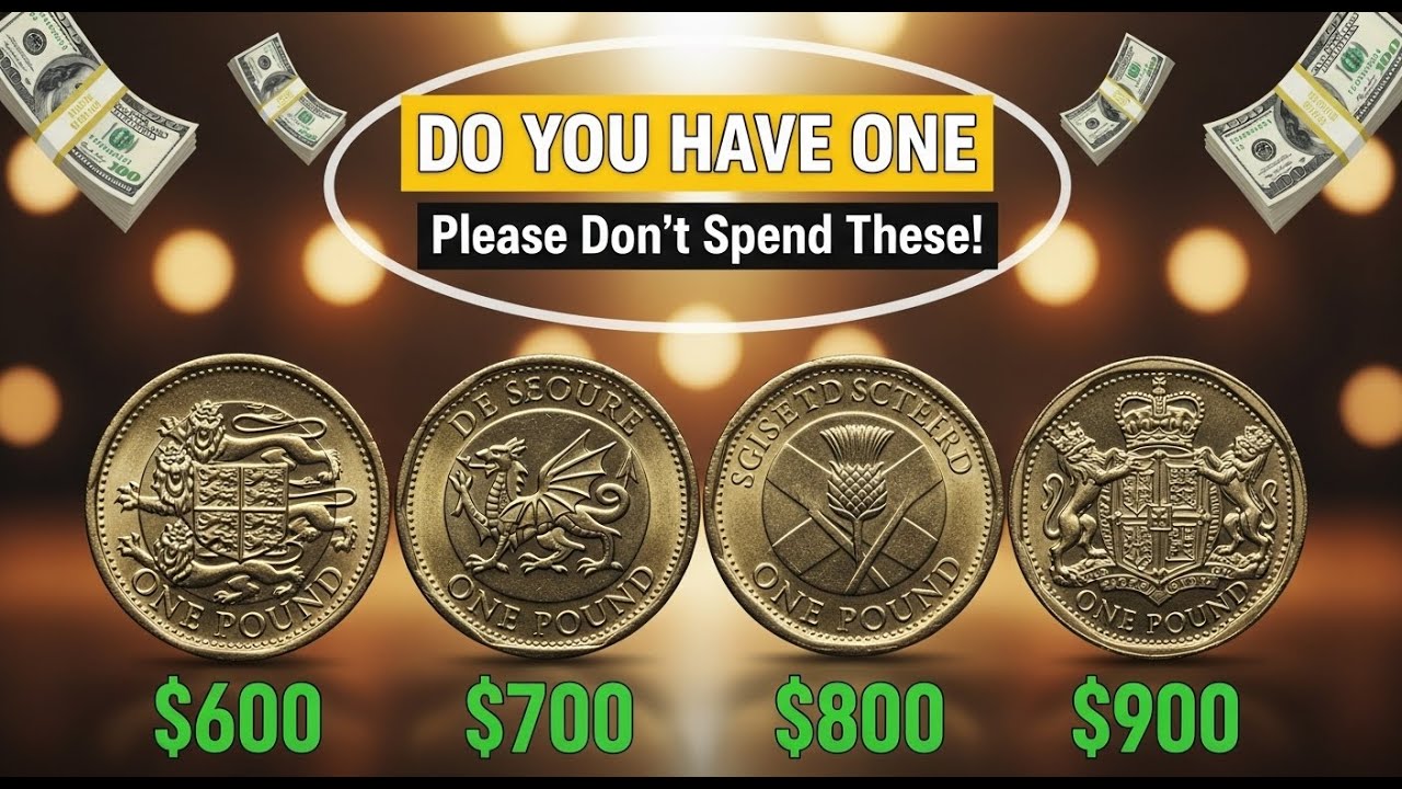 Top 4 British One Pound Coins You Should Look For!  Rare Coins Worth Big Money in U.S. Market,