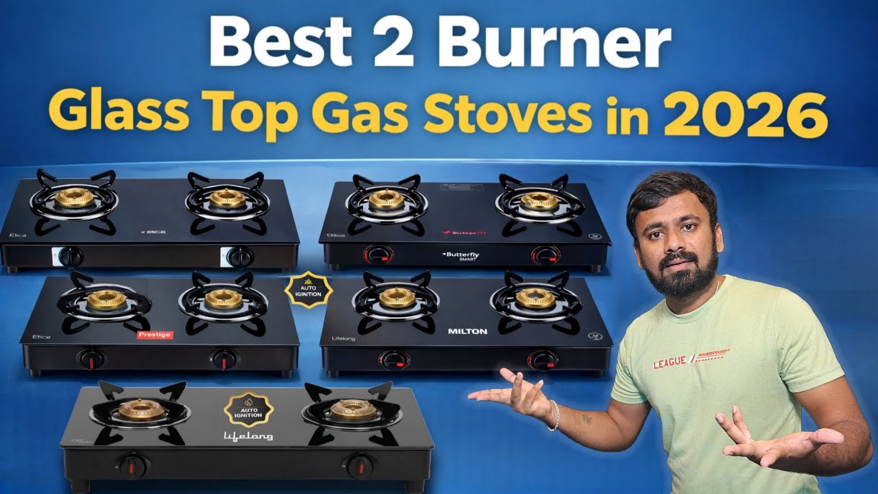 Best 2 Burner Glass Top Gas Stoves in 2026 Full Review Telugu