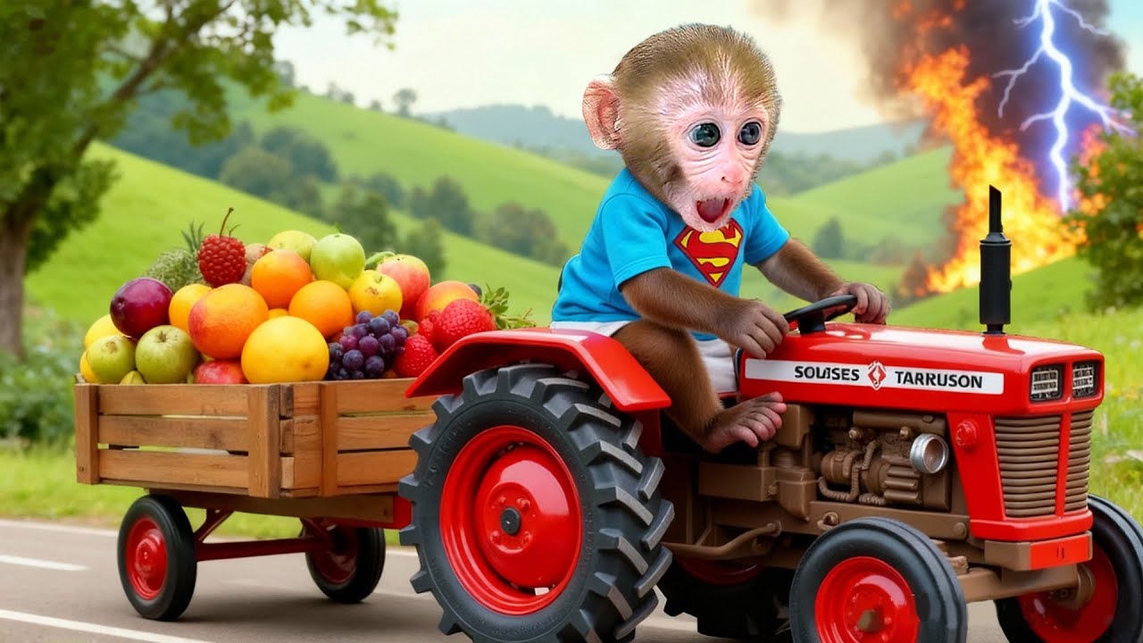 꼬마 원숭이 Gogo가 무지개 사탕 정글을 지나서 무서운 영화를 보는 모험을 떠났어요 - Gogo Monkey Aventure