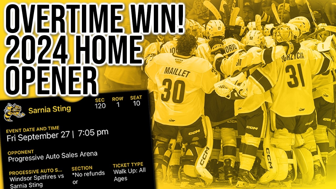 Sarnia Sting 2024 Home Opener vs Windsor Spitfires OHL Hockey Action Family Fun Sports Outing Canada