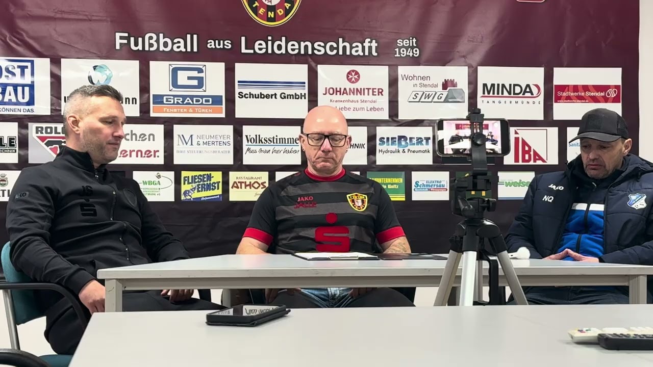 Pressekonferenz nach dem Spiel gegen den 1. FC Lok Stendal