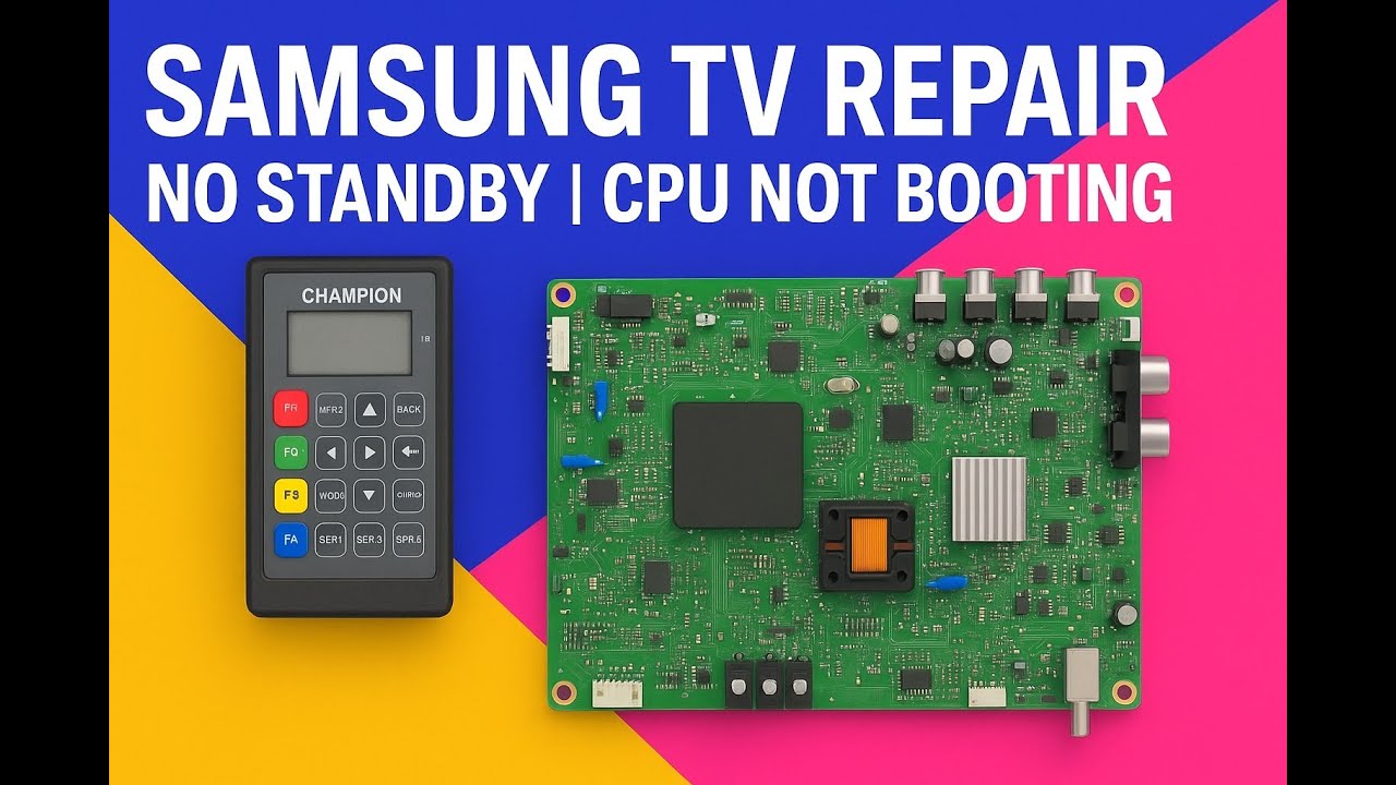 Samsung TV Repair | Power Supply OK But No Standby Light | CPU Not Booting