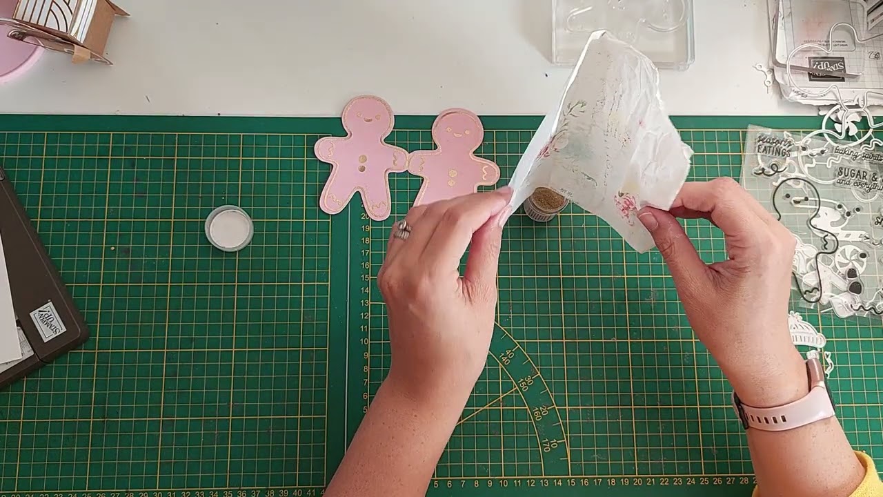 Boîte cadeau de Noël bonhomme de pain d'épices : scrapbooking 