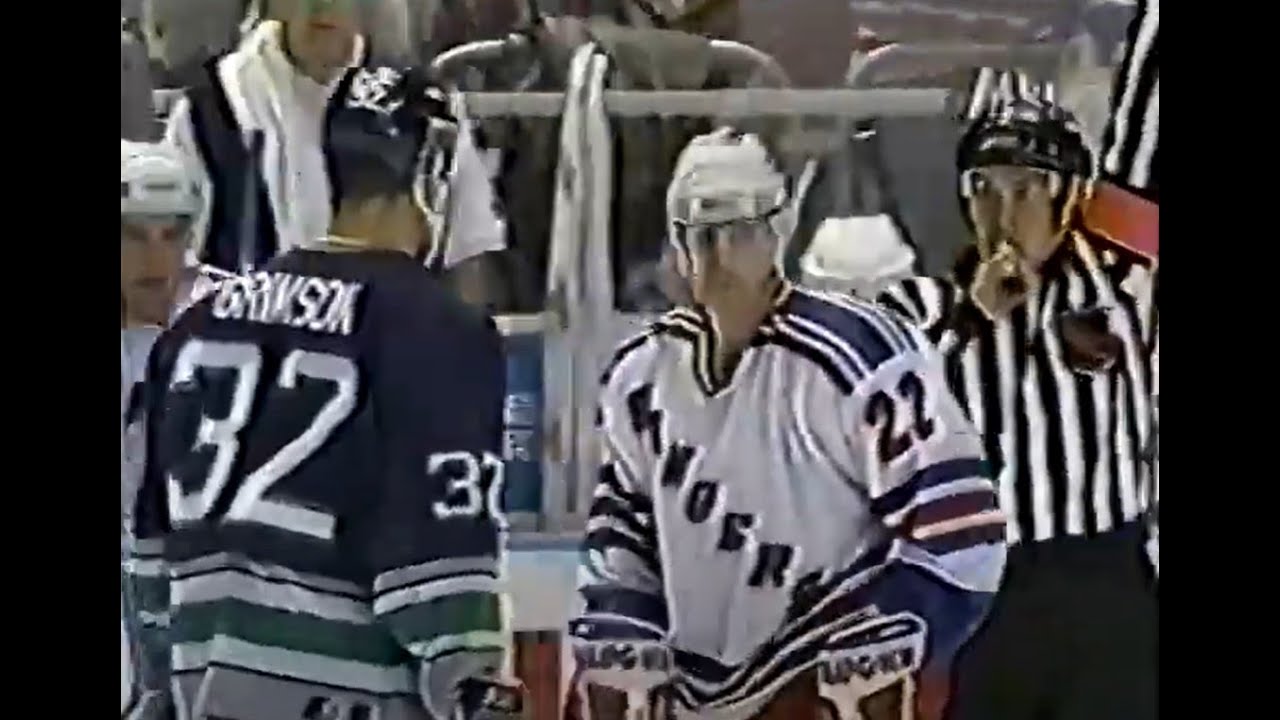 Churla with fractured orbital bone fighting against Grimson 1996/12/16