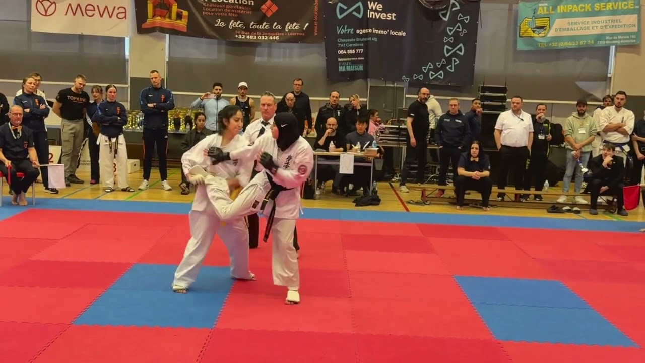 Oumayma Begdouri Amri VS Ines Zokari -60kg Elite - 1er combat - OPEN BELGIAN CUP SHINKYOKUSHIN