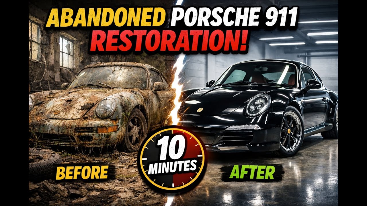 FULL CAR RESTORATION ASMR 10 Min of Satisfying Cleaning & Engine Revival Abandoned Car Restoration