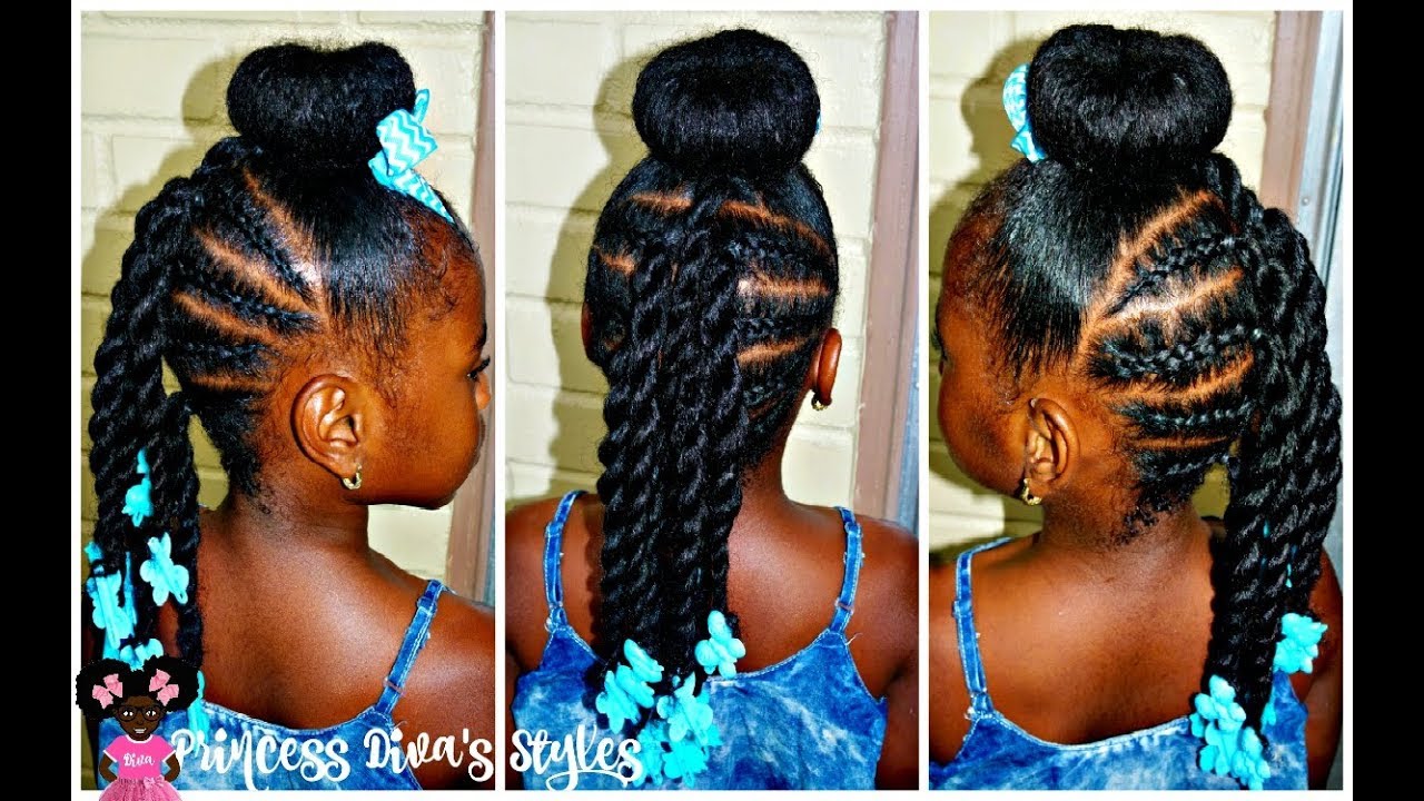 Just Another Bun Hairstyle | Little Girls | 4a Natural Hair
