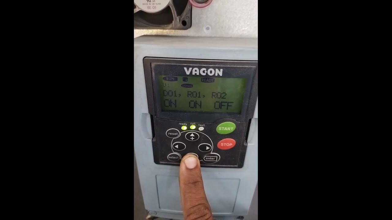 Danfoss Vacon VFD multimonitor display Programming by LCP + LCP handling.