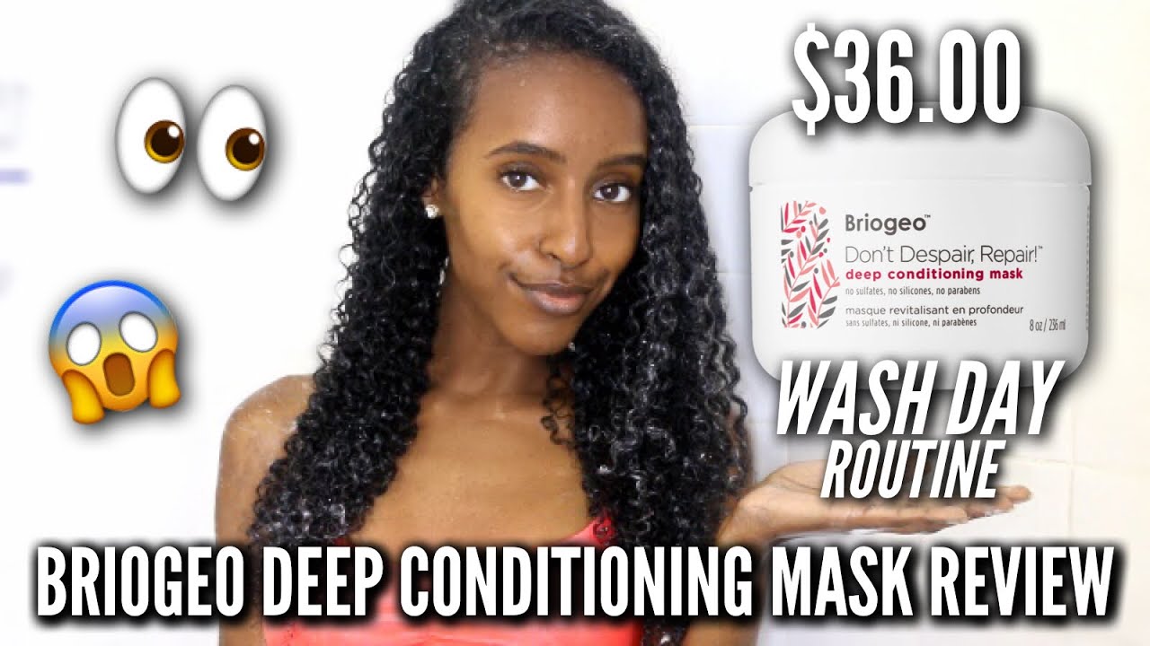 $36 FOR A HAIR MASK?! Briogeo Don't Despair Repair Deep Conditioner Review | Wash Day Natural Hair
