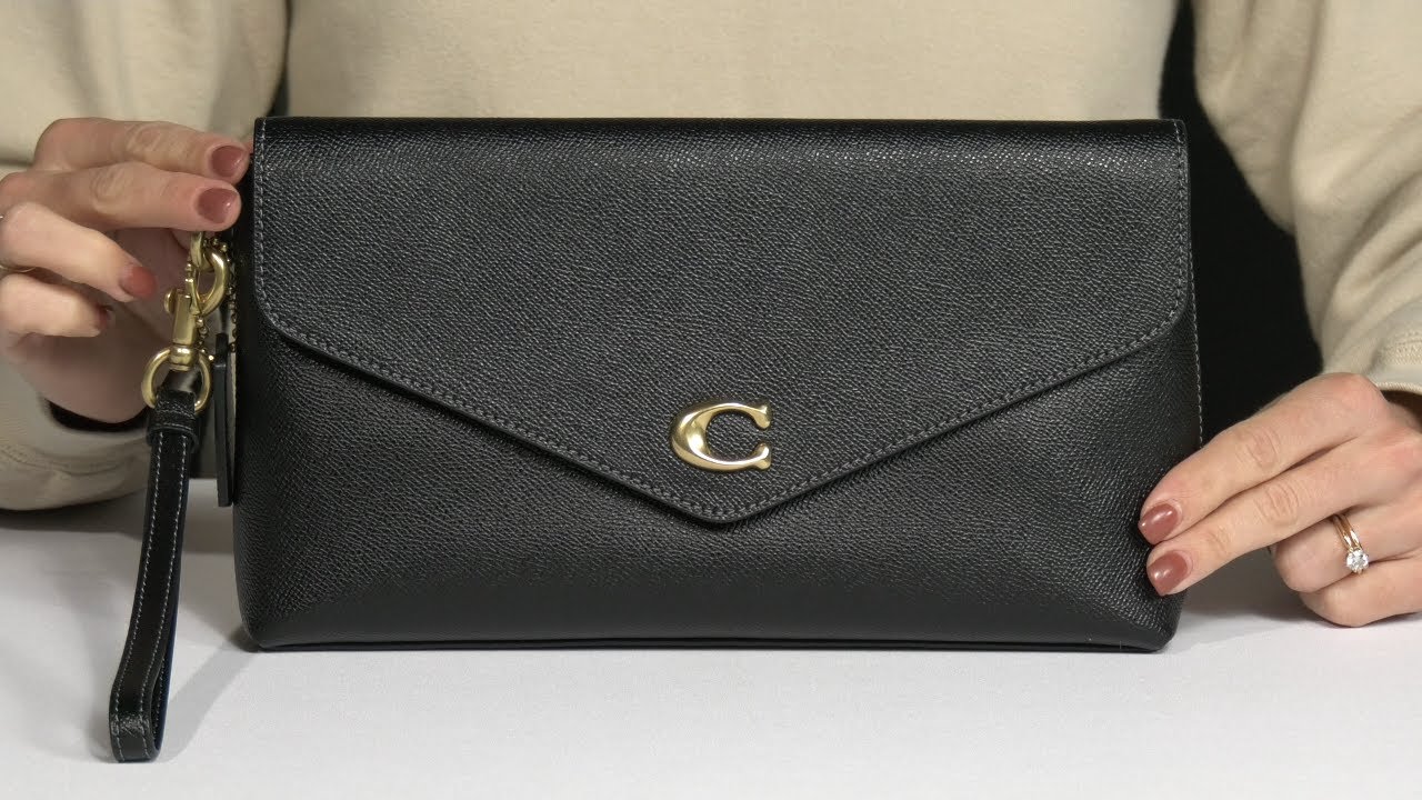 COACH Cross Grain Leather Wyn Wristlet SKU: 9811253