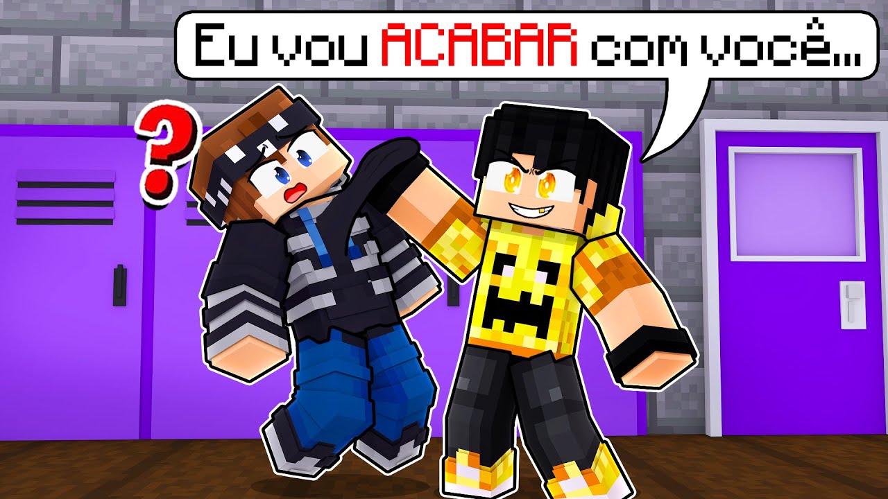 Virei o GAROTO MALVADO da ESCOLA MONSTRO no Minecraft