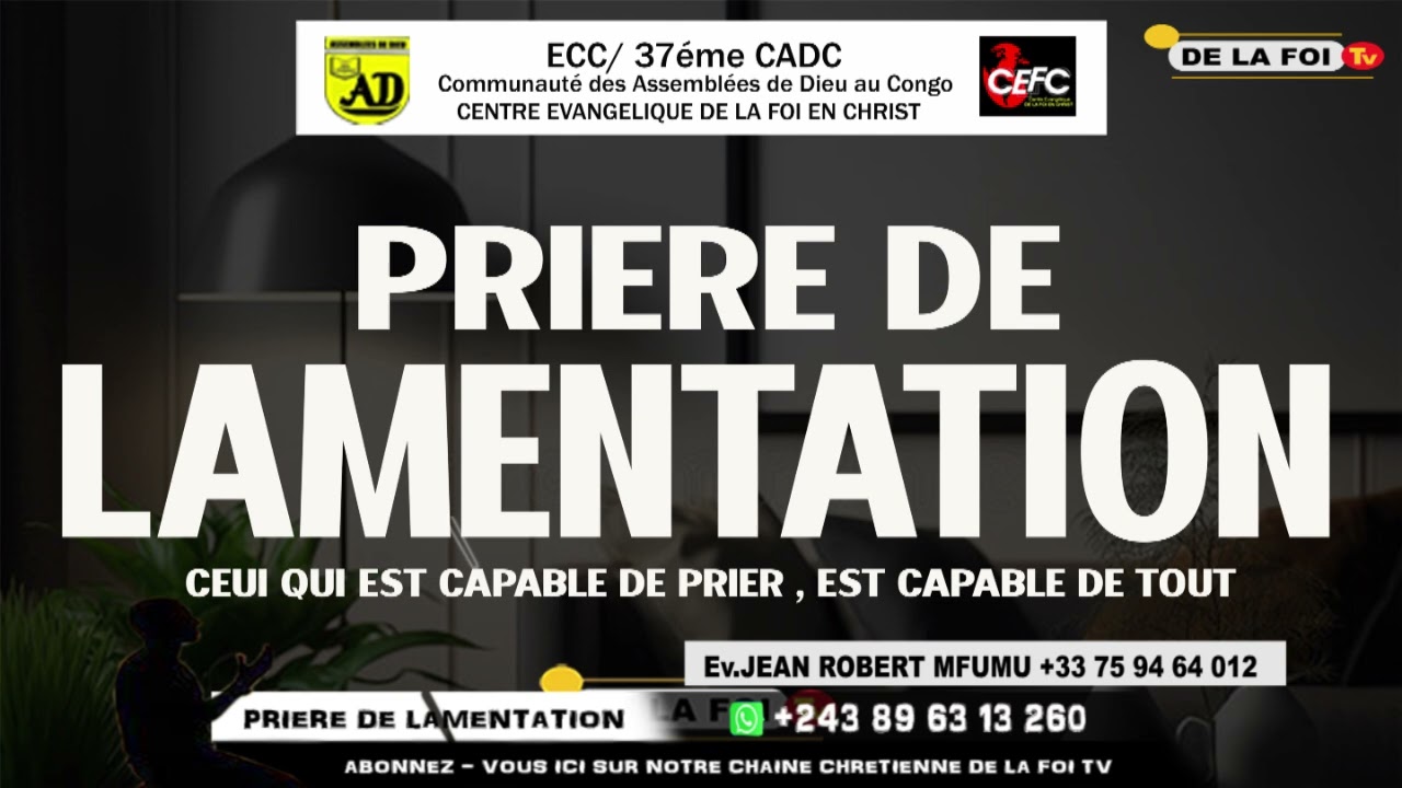 PRIRE DE LAMENTATION LE 20 01 2026