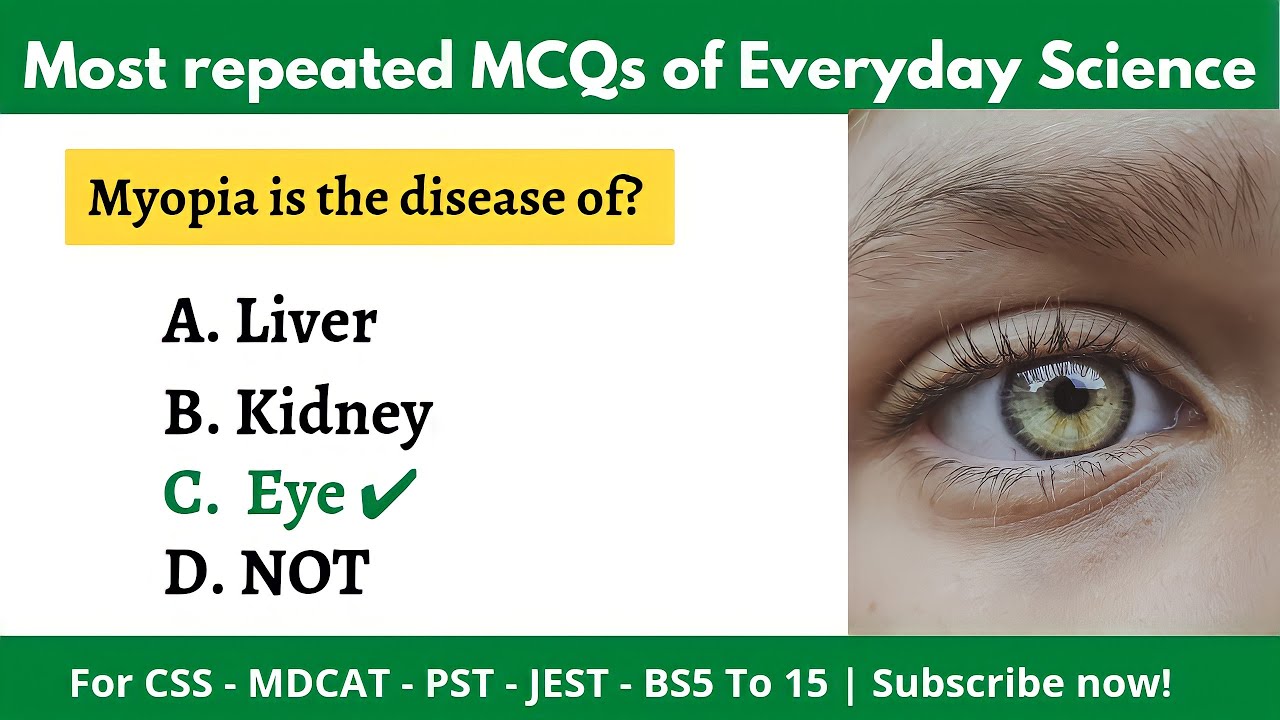 20 Important MCQs of Everyday Science | Sir Naeemullah Mahar