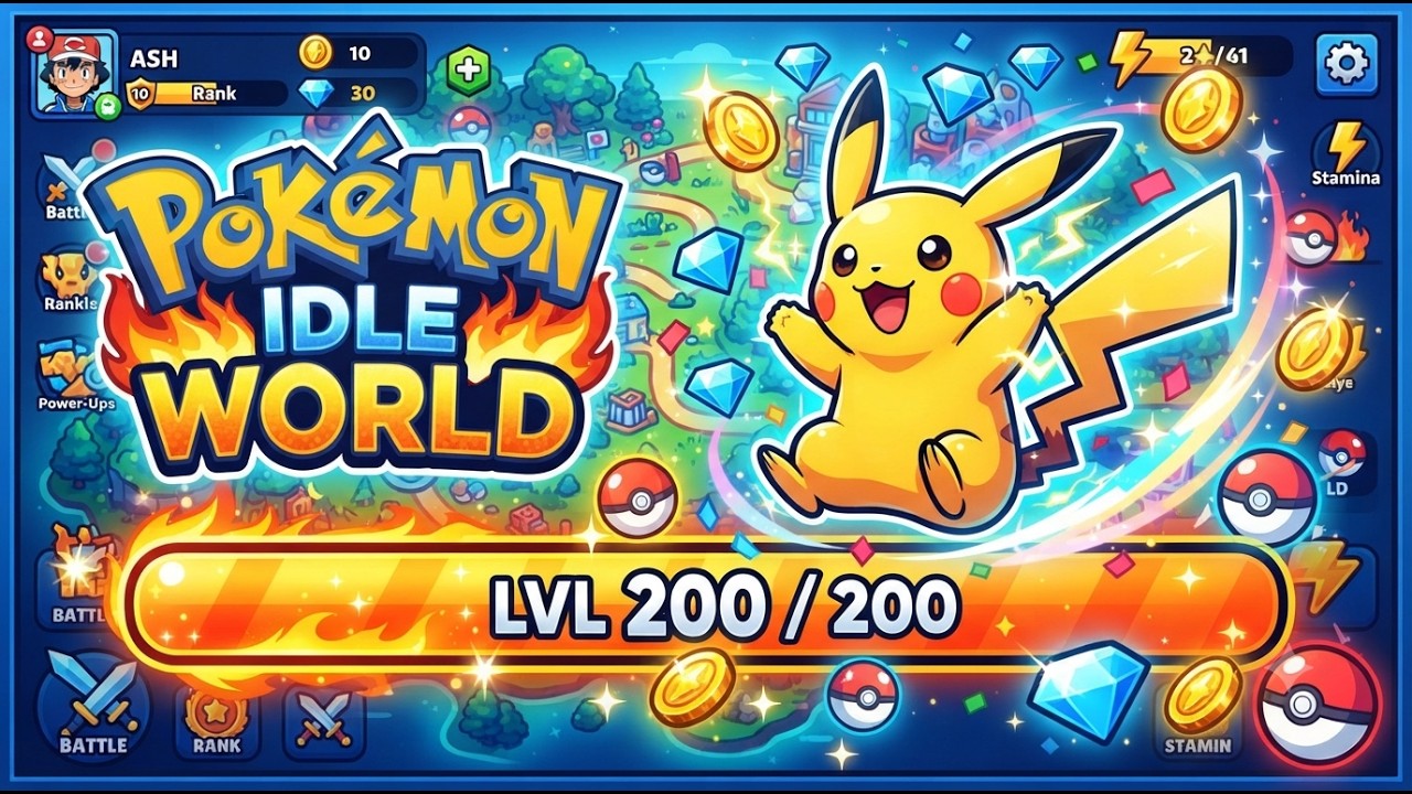 &iexcl;Sube a Nivel 200 RAPIDO! Guia completa Pokemon Idle World💰
