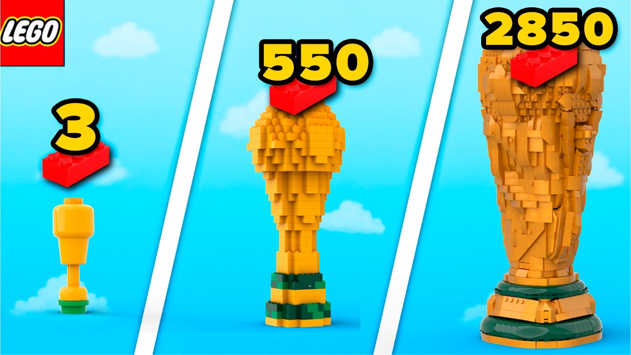 Трофеи Чемпионата мира FIFA из LEGO: от 3 до 2850 деталей | Сравнение